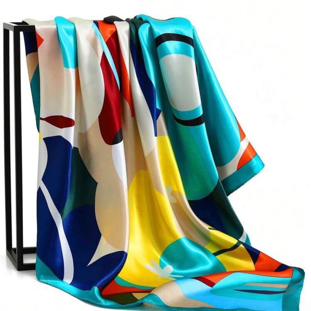 Vibrant Multicolor Silk Scarf